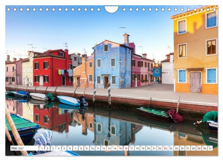 Produktbild: Venedig und Burano - Lagunenstadt und bunte H&auml;user (Wandkalender 2027 DIN A4 quer), CALVENDO Monatskalender