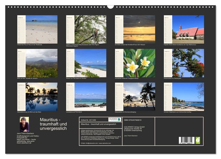 Produktbild: Mauritius - traumhaft und unvergesslich (Wandkalender 2026 DIN A2 quer), CALVENDO Monatskalender