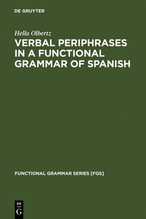 Produktbild: Verbal Periphrases in a Functional Grammar of Spanish