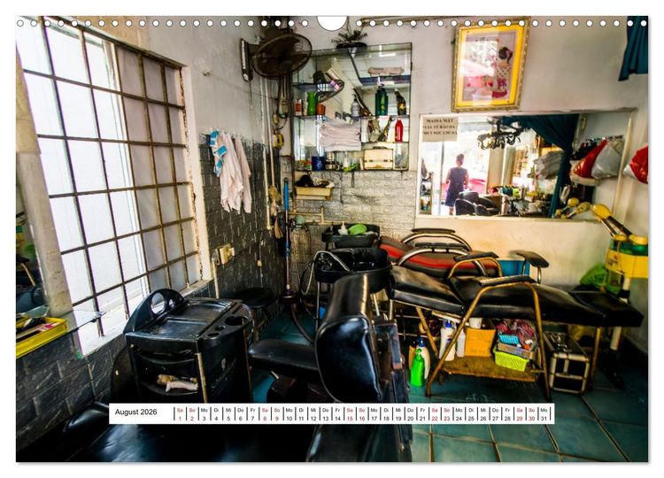 Produktbild: Friseursalons rund um den Globus (Wandkalender 2026 DIN A3 quer), CALVENDO Monatskalender