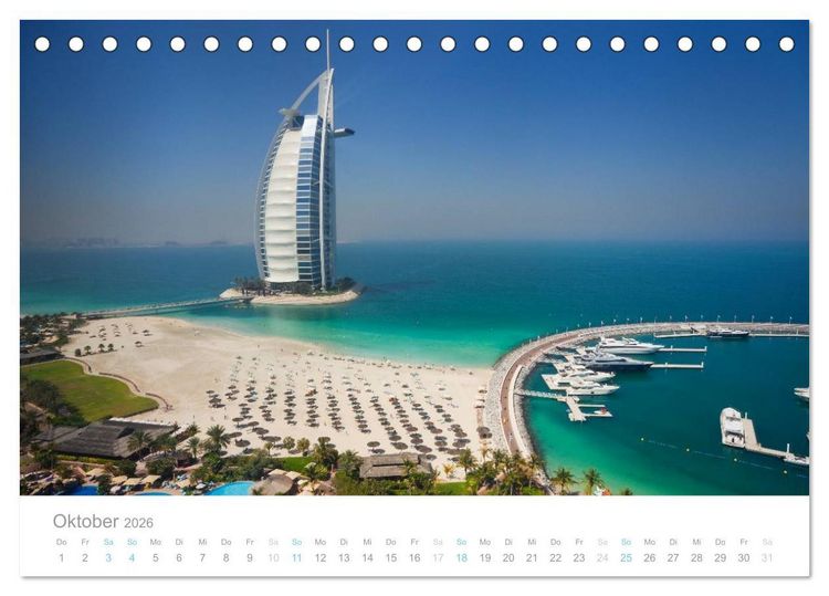Produktbild: Dubai Architektur 2026 (Tischkalender 2026 DIN A5 quer), CALVENDO Monatskalender