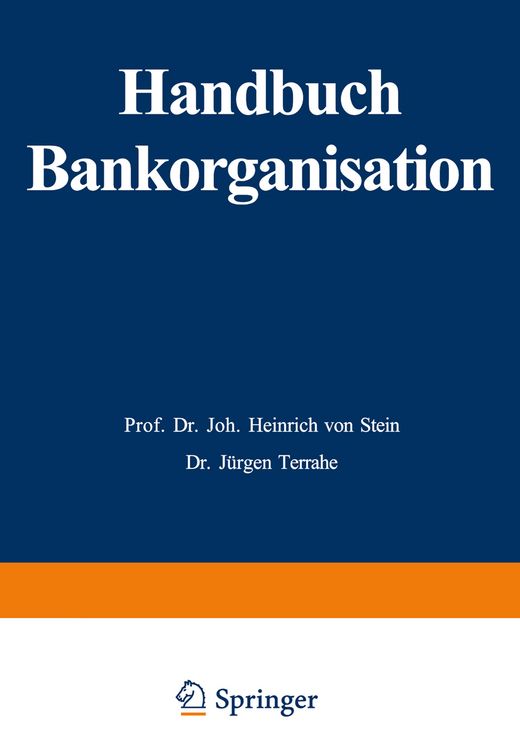 Produktbild: Handbuch Bankorganisation
