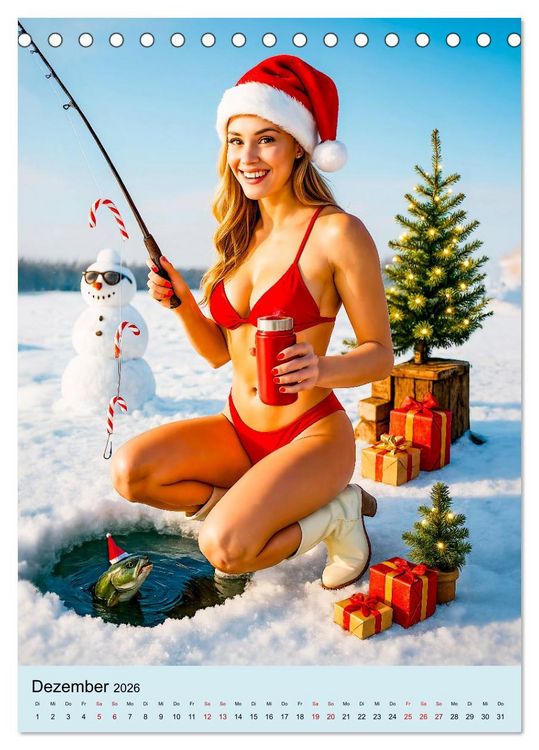 Produktbild: Angeln mit Biss - Lustiger Kalender f&uuml;r Angler mit Charme (Tischkalender 2026 DIN A5 hoch), CALVENDO Monatskalender