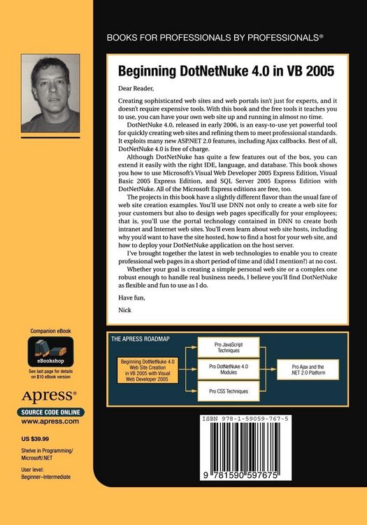 Produktbild: Beginning DotNetNuke 4.0 Website Creation in VB 2005 with Visual Web Developer 2005 Express