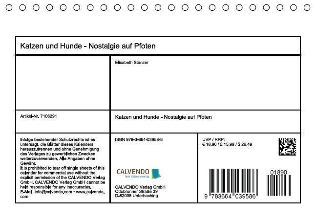 Produktbild: Katzen und Hunde - Nostalgie auf Pfoten (Tischkalender immerw&auml;hrend DIN A5 quer)