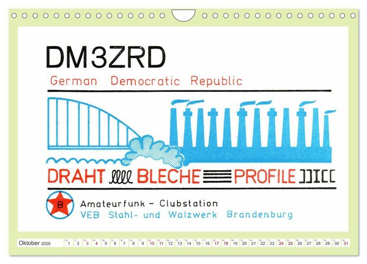 Produktbild: Radio VEB - Amateurfunkstationen Volkseigener Betriebe (Wandkalender 2026 DIN A4 quer), CALVENDO Monatskalender