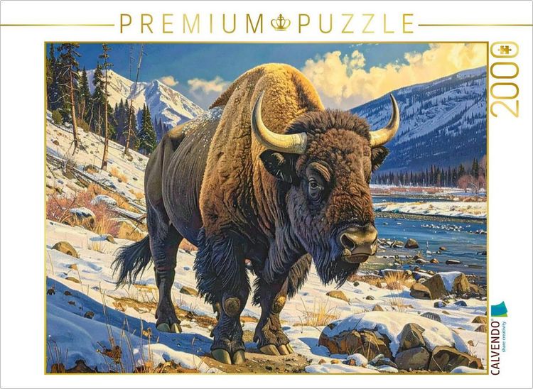 Produktbild: CALVENDO Puzzle Das Wisent (Bos bonasus) ist das gr&ouml;&szlig;te Lands&auml;ugetier Europas. Es ist knapp einer totalen Ausrottung entgangen. | 2000 Teile Lege-Gr&ouml;&szlig;