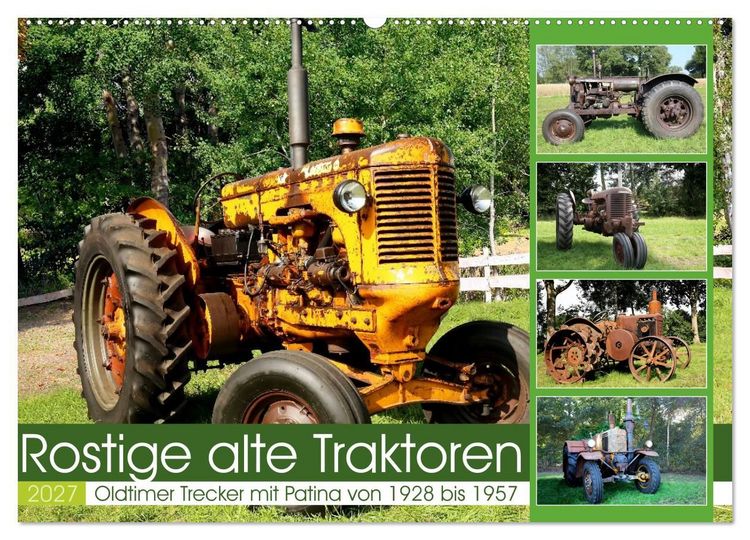 Produktbild: Rostige alte Traktoren (Wandkalender 2027 DIN A2 quer), CALVENDO Monatskalender