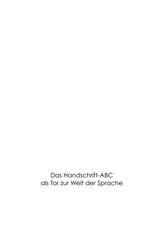 Produktbild: Das Handschrift-Abc