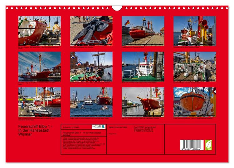 Produktbild: Feuerschiff Elbe 1 - In der Hansestadt Wismar (Wandkalender 2026 DIN A3 quer), CALVENDO Monatskalender