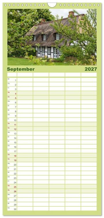 Produktbild: Familienplaner 2027 - Unterwegs entlang der Schlei mit 5 Spalten (Wandkalender, 21 x 45 cm) CALVENDO