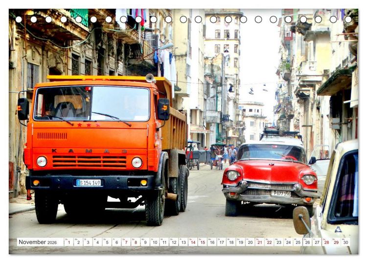 Produktbild: LKW Oldtimer der UdSSR - Sowjetische Lastkraftwagen in Kuba (Tischkalender 2026 DIN A5 quer), CALVENDO Monatskalender