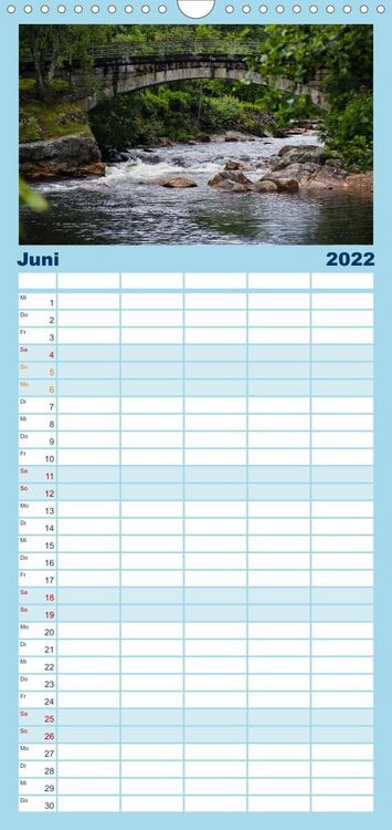 Produktbild: S&uuml;dnorwegen - Familienplaner hoch (Wandkalender 2022 , 21 cm x 45 cm, hoch)