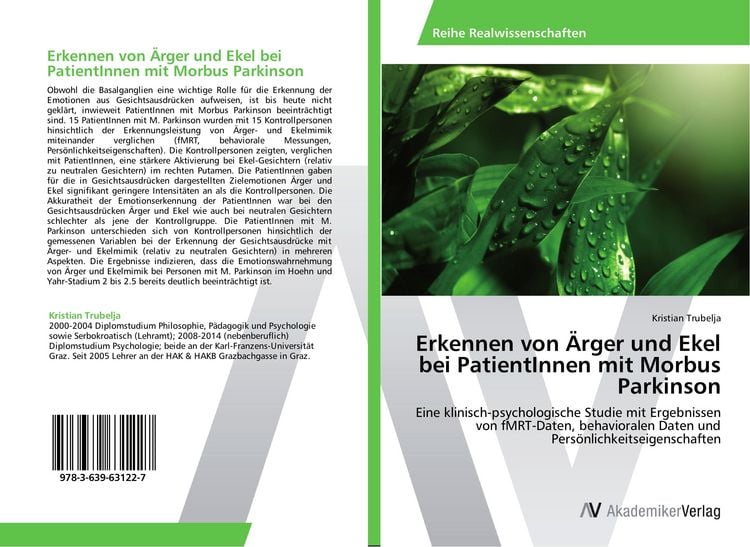 Produktbild: Erkennen von &Auml;rger und Ekel bei PatientInnen mit Morbus Parkinson