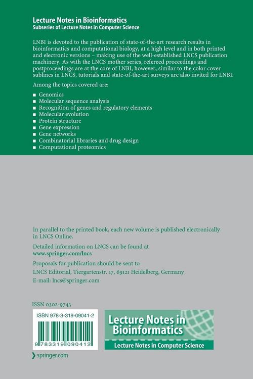 Produktbild: Computational Intelligence Methods for Bioinformatics and Biostatistics