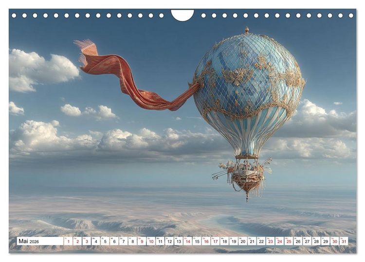 Produktbild: Himmelsmagie in Ballonfarben (Wandkalender 2026 DIN A4 quer), CALVENDO Monatskalender