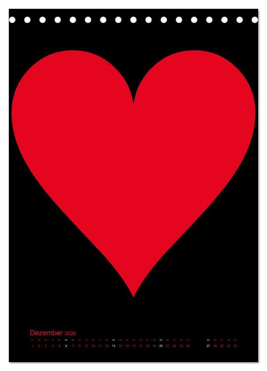 Produktbild: Foto- und Bastelkalender &bdquo;LIEBE&ldquo; in der Farbe Schwarz (Tischkalender 2026 DIN A5 hoch), CALVENDO Monatskalender