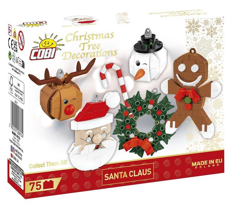 Produktbild: COBI 20011 - Weihnachtsmann, Christbaumschmuck, Bausatz 75 Klemmbausteine
