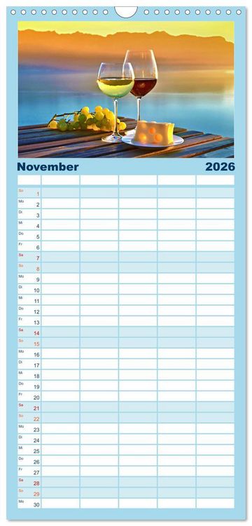 Produktbild: Familienplaner 2026 - Montreux - ein Juwel am Ufer des Genfersees mit 5 Spalten (Wandkalender, 21 x 45 cm) CALVENDO
