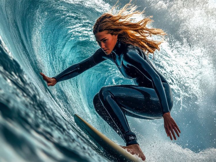 Produktbild: CALVENDO Puzzle Surfen | 1000 Teile Lege-Gr&ouml;&szlig;e 64x48cm Foto-Puzzle f&uuml;r gl&uuml;ckliche Stunden