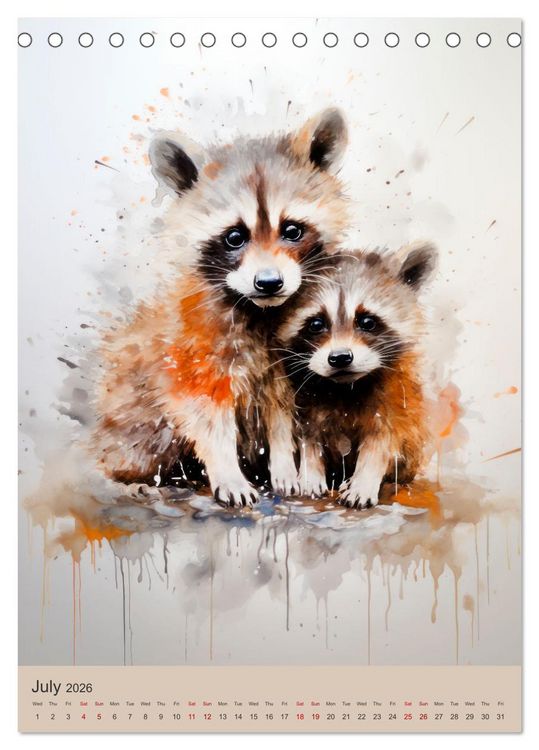 Produktbild: Cute animal families (Desk Calendar 2026 DIN A5 portrait), CALVENDO 12 Month DeskCalendar