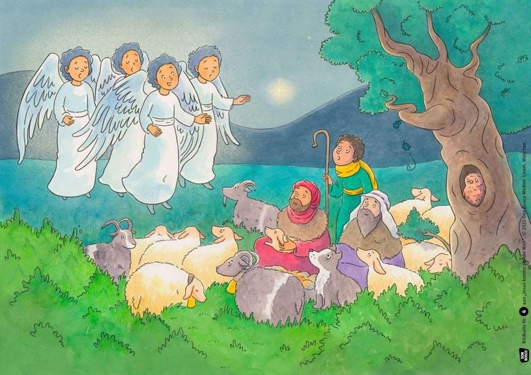 Produktbild: Jesus kommt auf die Welt. Kamishibai Bildkartenset.
