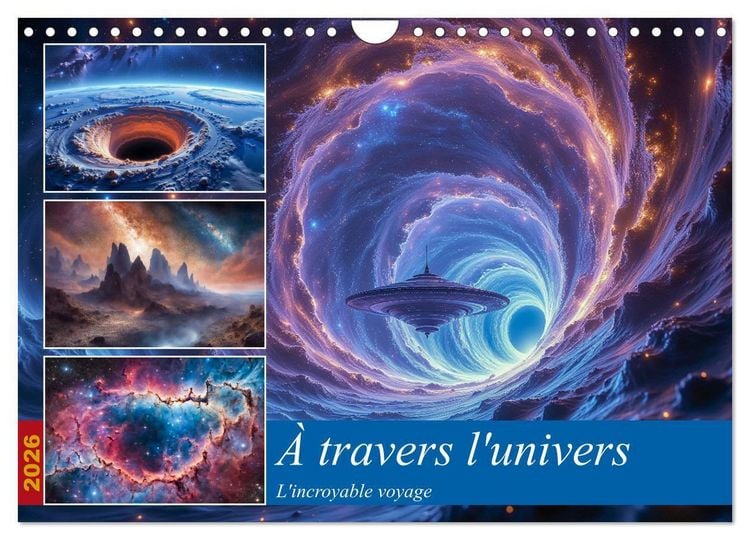 Produktbild: &Agrave; travers l'univers-L'incroyable voyage (Calendrier mural 2026 DIN A4 vertical), CALVENDO calendrier mensuel