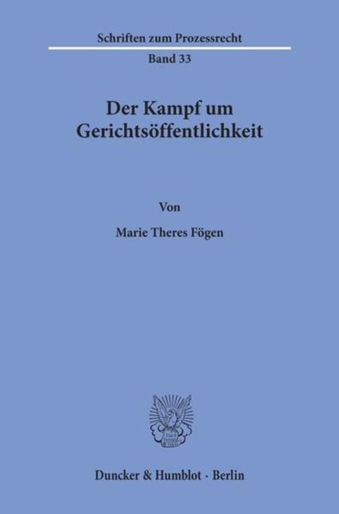 Produktbild: Der Kampf um Gerichts&ouml;ffentlichkeit.
