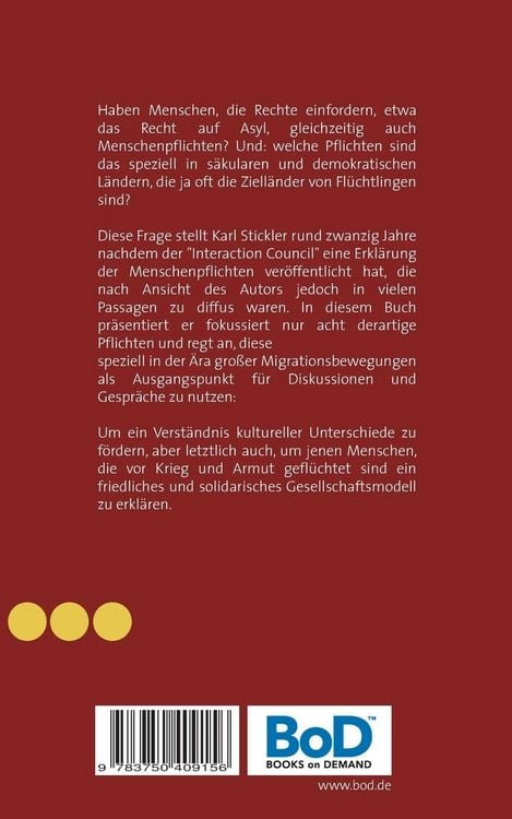 Produktbild: Acht Menschenpflichten in s&auml;kularen und demokratischen Gesellschaften