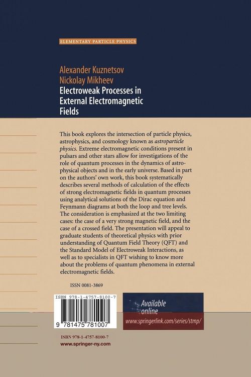 Produktbild: Electroweak Processes in External Electromagnetic Fields