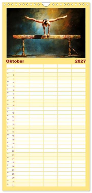 Produktbild: Familienplaner 2027 - Olympia. Anders. mit 5 Spalten (Wandkalender, 21 x 45 cm) CALVENDO