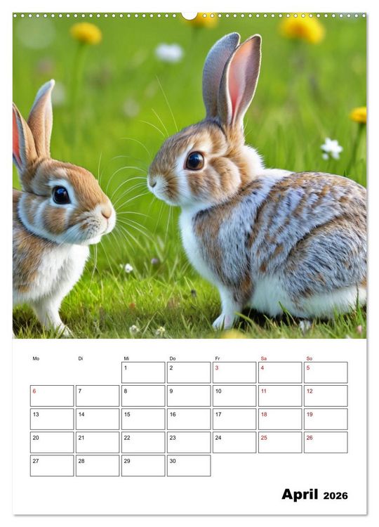 Produktbild: Mit Tieren hinein in das neue Jahr (Wandkalender 2026 DIN A2 hoch), CALVENDO Monatskalender