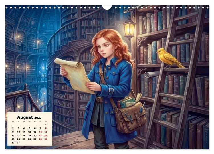 Produktbild: Kleine Entdecker auf magischen Reisen - Fantasy-Welten f&uuml;r Kinder (Wandkalender 2027 DIN A3 quer), CALVENDO Monatskalender