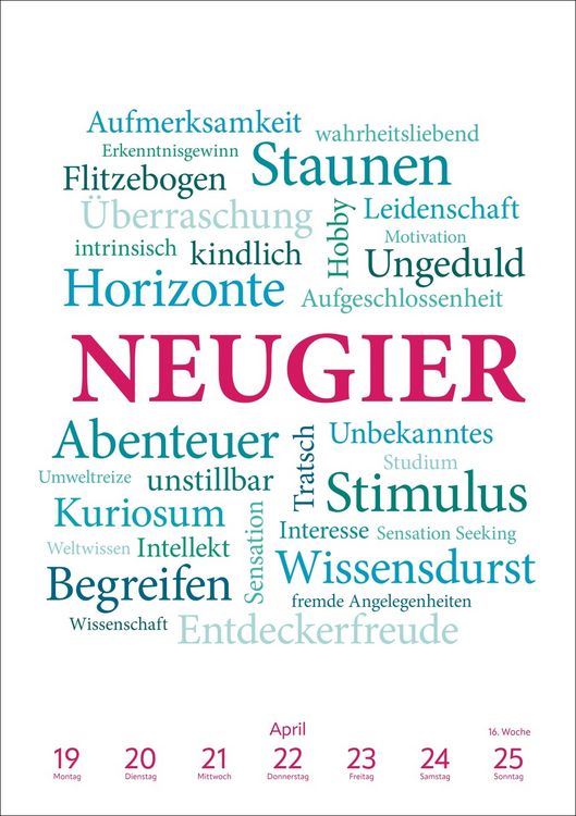 Produktbild: Was uns bewegt Wochen-Kulturkalender 2027 - Mit Worten auf Gedankenreise