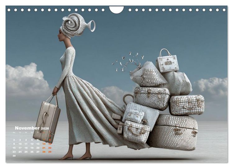 Produktbild: Zwischen Himmel und Gep&auml;ck (Wandkalender 2026 DIN A4 quer), CALVENDO Monatskalender