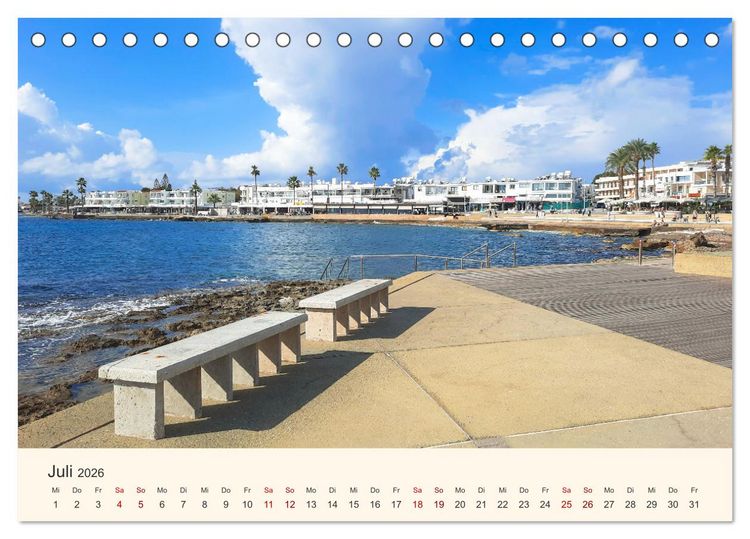 Produktbild: Zypern erleben (Tischkalender 2026 DIN A5 quer), CALVENDO Monatskalender