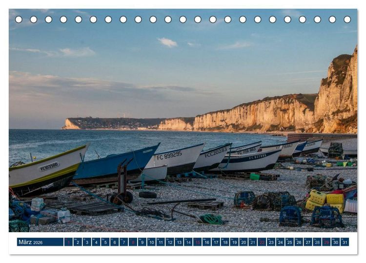 Produktbild: Normandie - raue K&uuml;sten, sanfte H&uuml;gel (Tischkalender 2026 DIN A5 quer), CALVENDO Monatskalender