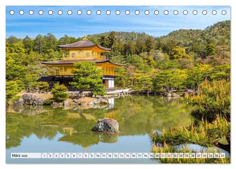 Produktbild: Kyoto - &Auml;sthetik der Stille (Tischkalender 2026 DIN A5 quer), CALVENDO Monatskalender