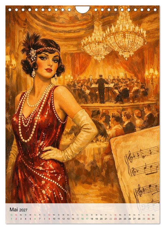 Produktbild: Jazz & Glamour Weltreise (Wandkalender 2027 DIN A4 hoch), CALVENDO Monatskalender