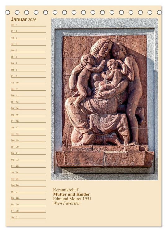 Produktbild: M&uuml;tter mit Kindern in der Kunst (Tischkalender 2026 DIN A5 hoch), CALVENDO Monatskalender