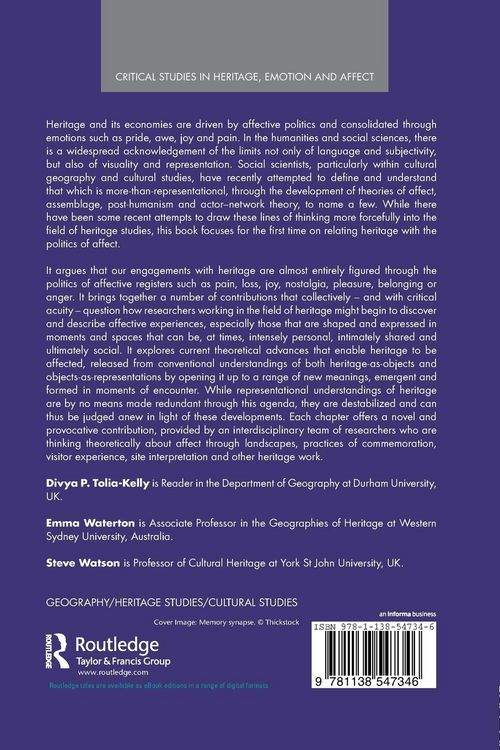 Produktbild: Heritage, Affect and Emotion