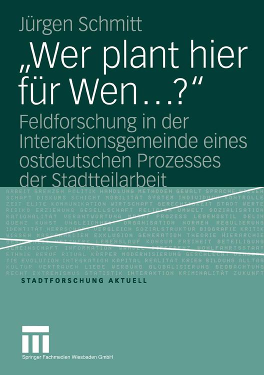 Produktbild: &bdquo;Wer plant hier f&uuml;r Wen&hellip;?&ldquo;