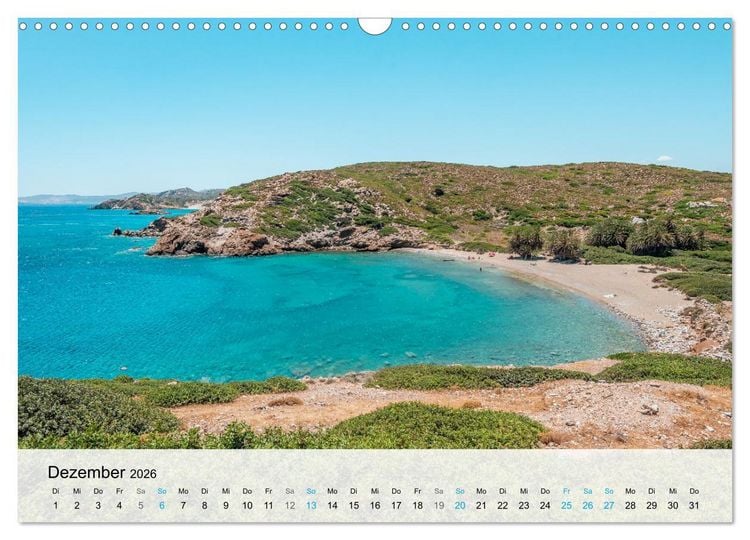Produktbild: Kreta - Die sch&ouml;nsten Str&auml;nde (Wandkalender 2026 DIN A3 quer), CALVENDO Monatskalender