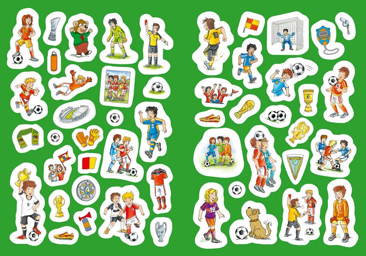 Produktbild: Fu&szlig;ball. Buntes Sticker-Malbuch