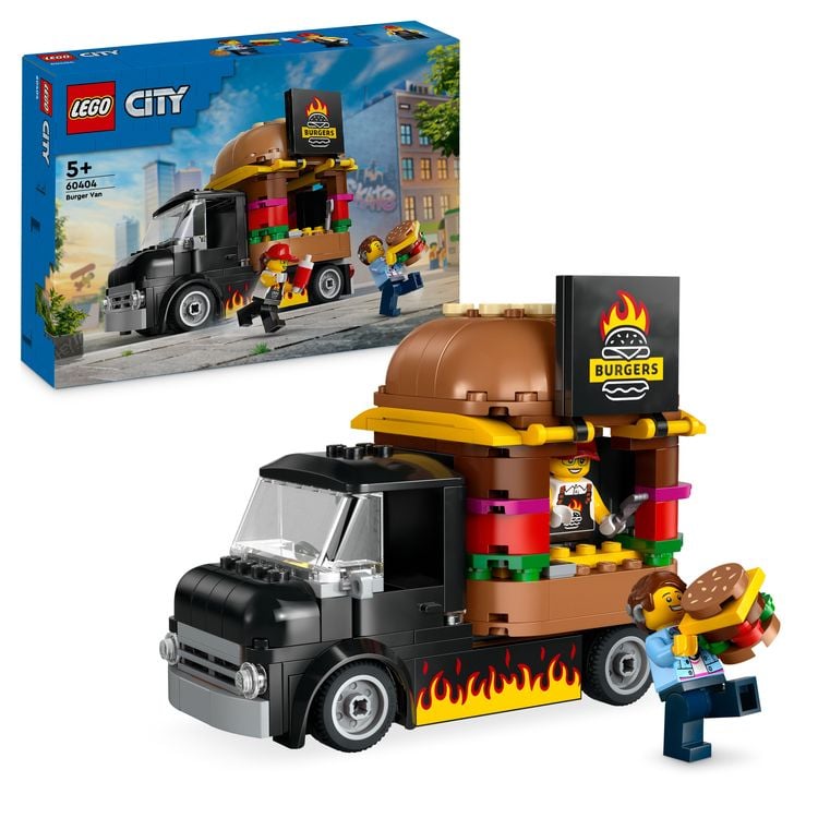 LEGO City 60404 Burger Truck Set mit Spielzeug Auto fur Kinder ab 5 Jahren