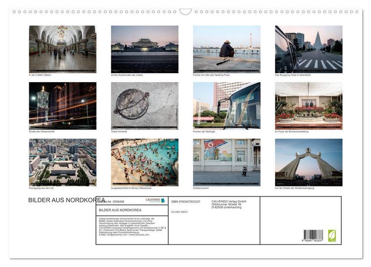 Produktbild: BILDER AUS NORDKOREA (Wandkalender 2026 DIN A2 quer), CALVENDO Monatskalender