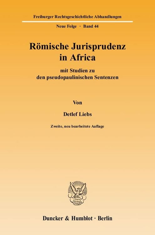 Produktbild: R&ouml;mische Jurisprudenz in Africa