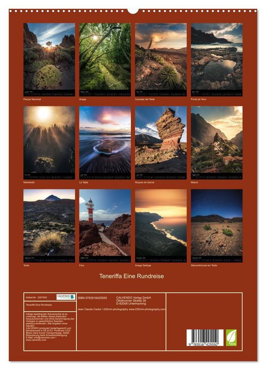 Produktbild: Teneriffa Eine Rundreise (hochwertiger Premium Wandkalender 2026 DIN A2 hoch), Kunstdruck in Hochglanz