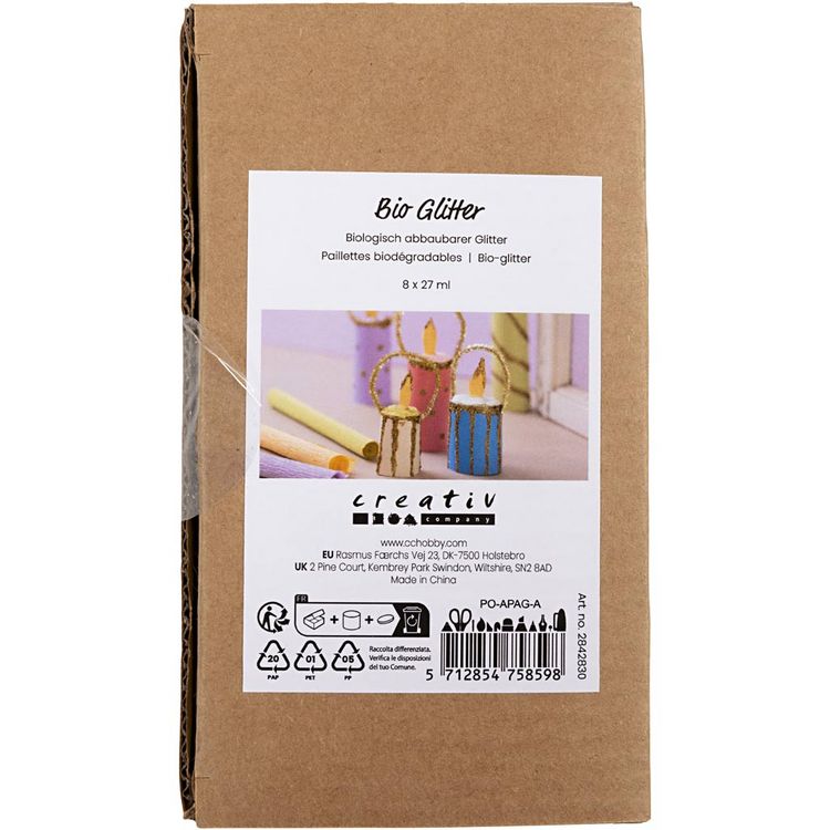 Produktbild: Creativ Company Bio Sparkles, sortierte Farben, 8x27 ml