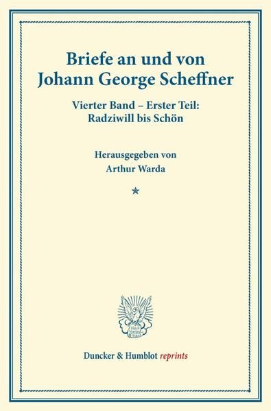 Produktbild: Briefe an und von Johann George Scheffner.